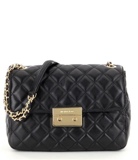 small black bag michael kors|black genuine leather shoulder bag.